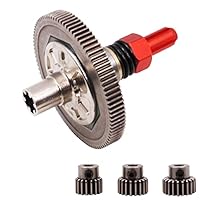 WANGCL 91T Spur Gear Slipper Kupplungssatz mit 21T 19T 17T Ritzel Getriebe Set für 1/10 Arrma Senton 4X4 550 Granit 4X4 550 Typhon 4X4 550-rot