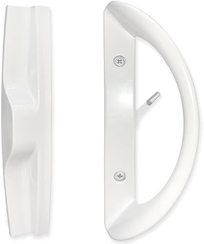 Juego de manijas para puerta corrediza de patio, juego de manijas de repuesto perfecto estilo embutido para puertas de 1-12 a 1-34 pulgadas, espacio