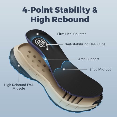 FitVille Extra Wide Men's Sneakers Shoes Non-Slip Trekking Hiking Walking Running Shoes for Men with Arch Support - Image 6