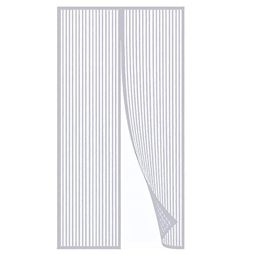 Magnétique Moustiquaire Porte Rideau,Fermeture Automatique Aimantée,Anti Moustique Bogues Mailles Pas de Forage, Fermeture,pour Couloirs, Portes, Patio(TAILLE RÉELLE)