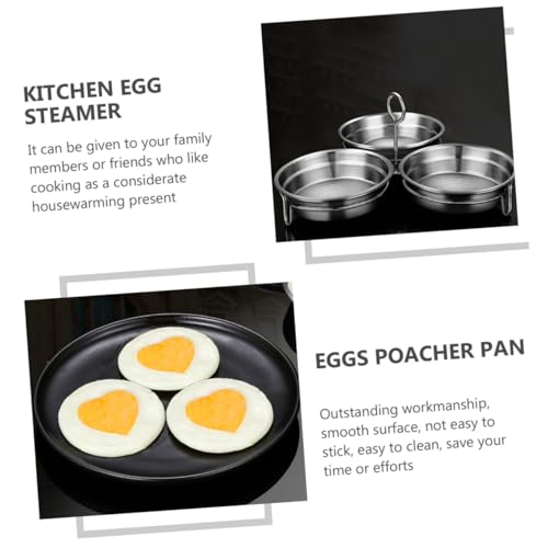 TOBBOMEY Stainless Steel Egg Poacher Pan Material Nonstick Poached Eggs Cooker Mold with Safe Handle for Home Kitchen Camping Travel - Image 8