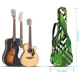 Housse de guitare en tissu Oxford épais rembourré avec boucle de suspension et sangle de cou Motif palmiers tropicaux sans couture 101,6 cm, Multicolore 5., 42.9×16.9×4.7 in, Sac de transport tendance - Les Beatles, Paul McCartney, John Lennon, RIngo Starr, George Harrison Housse de guitare en tissu Oxford épais rembourré avec boucle de suspension et sangle de cou Motif palmiers tropicaux sans couture 101,6 cm, Multicolore 5., 42.9x16.9x4.7 in, Sac de transport tendance – Image 5