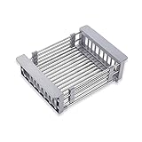 Expandable Dish Drying Rack,Over Sink Stainless Steel Dish Rack with Adjustable Arms,Used for...