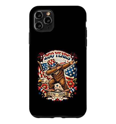 USA Anniversary 250 Dabbing Bigfoot 250th America 7��4�� �X�}�z�P�[�X iPhone 11 Pro Max �p
