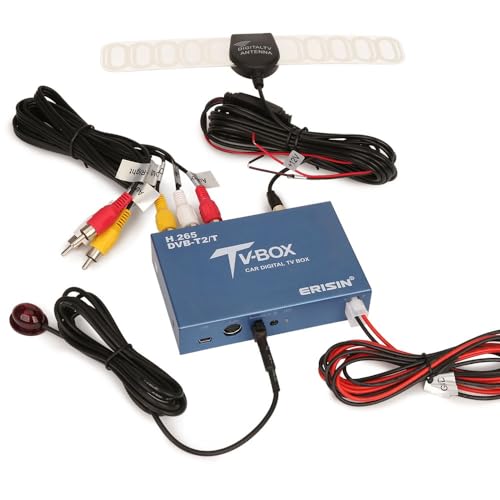 Erisin Auto/KFZ Mobile HD DVB-T2/T Box Digital TV Empfänger HEVC(H.265) H.264 MPEG-2/4 Antenna TV Box ES336