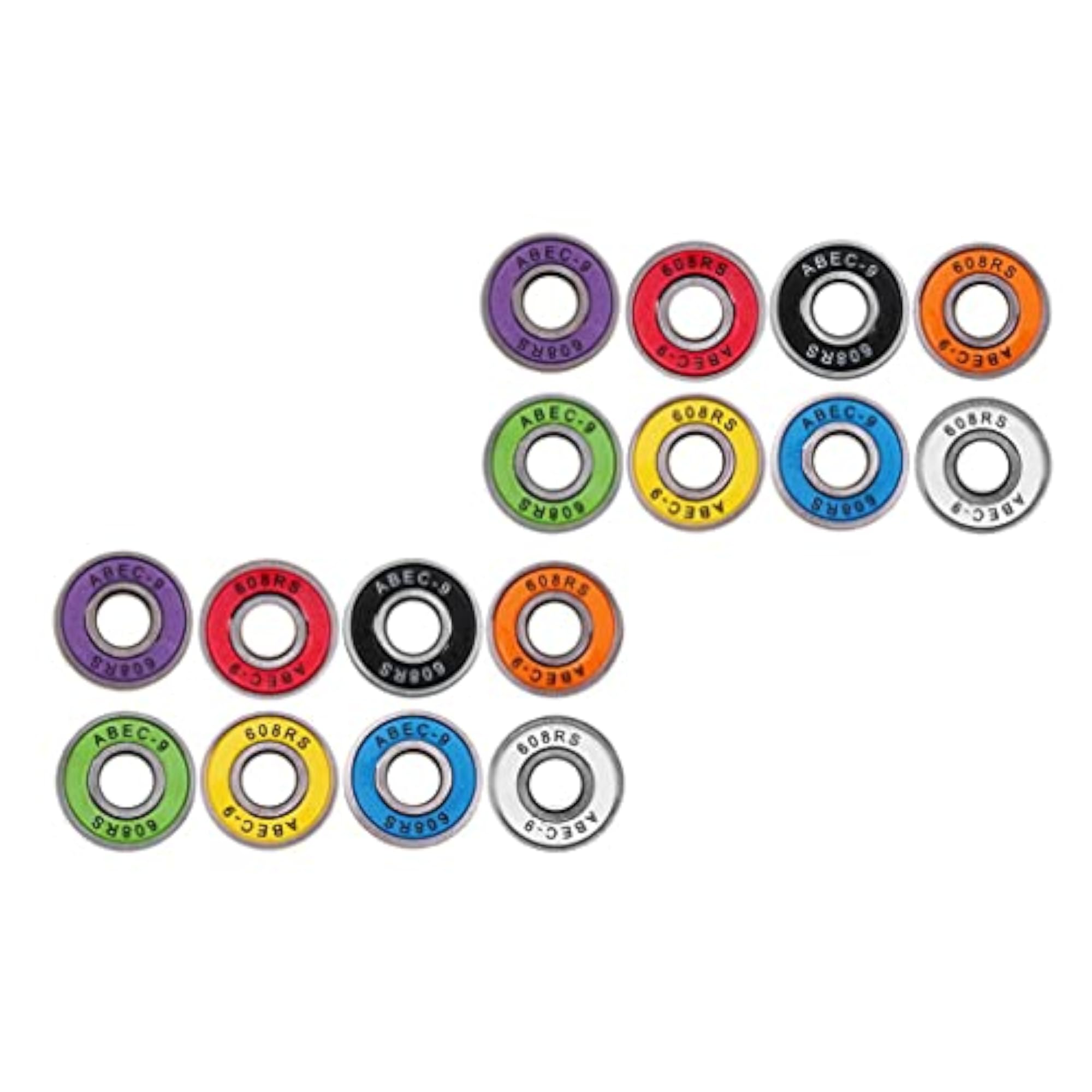 16pcs Frictionless ABEC 9 Skateboard Roller Skate Bearings