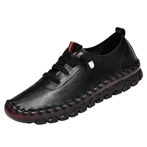 Flat Shoes for Women Soft Bottom Round Toe Flat Loafers Breathable Non-Slip Walking Shoes Mom Loafers Fall Winter Casual Shoe Comfortable Lightweight Walking Going Out Footwear