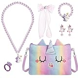 Dulce regalo: El juego de vestir para niños es perfecto para fiestas de cumpleaños, Navidad, fiestas temáticas de unicornios, fiestas de disfraces, vestidos de princesa o cualquier otro evento entretenido.