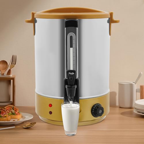 Image of 10 Gallon Electric Hot Water Dispenser, 2800W Stainless Steel Commercial Water Boiler and Warmer, 110V Temp Adjustable Tabletop Tea Coffee Urn for Parties (10Gal Gold)