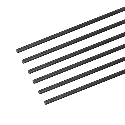 sourcing map Paket von 6 Kohlefaser Stab für RC Flugzeug DIY Rohr Quadcopter Arm 4mmx100mm