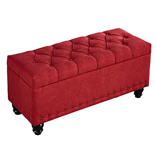 LaYaQbin 靴ベンチ 北欧 収納 スツール オットマン 無垢材の脚付き 快適で丈夫 玄関用 靴ベンチ 寝室 ソファ用 イエロー 40cm/15.7インチ