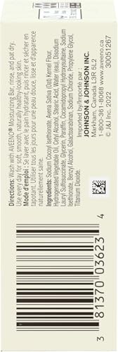 Johnson & Johnson 3623 Aveeno Moisturizing Bar, Fragrance Free, Pack of 24