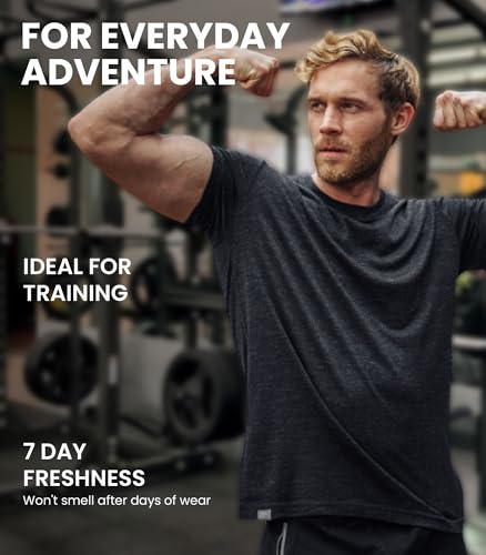 Merino.tech Merino Wool T-Shirt Mens - 100% Merino Wool Undershirt Lightweight Base Layer
