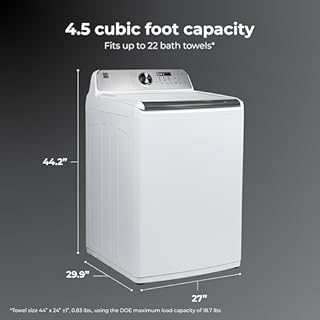 Kenmore 4.5 cu. ft. Top Load Washer with Triple Action Impeller for Tough Dirt & Stains - Reduce Laundry Time with Accela Wash & Express Wash - LED - White