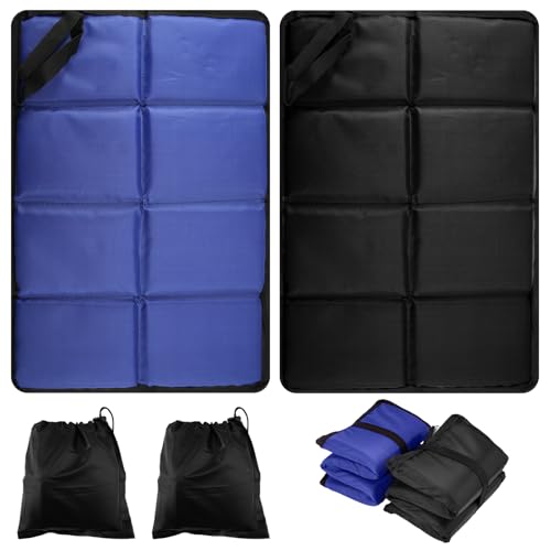 2 pezzi Cuscino pieghevole per esterni, caldo e impermeabile, con 2 borsa per campeggio, picnic e escursionismo