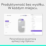 Logitech Mobi Fold, ultra-przenośna mysz podróżna, mała i lekka, przewijanie dotykowe, ciche kliknięcia, 4K DPI, obsługa Bluetooth, dla Windows PC, Mac, Chromebook, Android, iPad - Biały