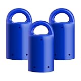 MagnetPal 3 pack Heavy-Duty Neodymium Anti-Rust Magnet, Best for Magnetic Stud Finder / Key Organizer / Indoor and Outdoor Multi Uses, Blue with Key Ring (SP-MPM3BL)