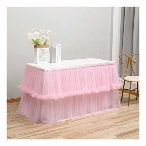 WERTYU Alda de mesaFalda de Tul para Mesa, Postre, recepción, tutú, decoración para Boda, Baby Shower, cumpleaños, Banquete, Fiesta, decoración del hogar, 6 Colores(Color:E) Cover