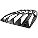 IKON MOTORSPORTS, Rear Window Louver Compatible with 2008-2023 Dodge Challenge, V2 Style Matte Black Rear Windshield Louver Sun Shade Cover Vent PP Polypropylene, 2009 2018 2019 2020