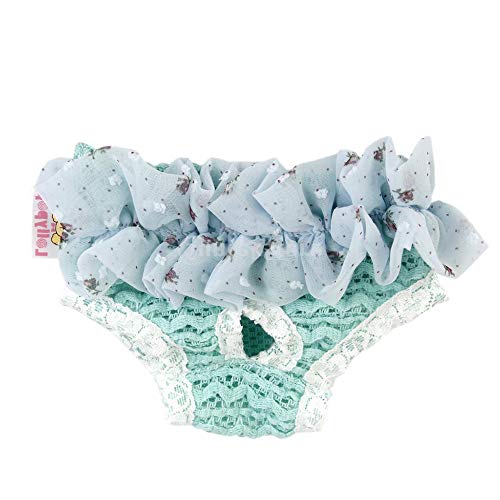 Pañal para mascotas, pantalones de higiene para mascotas, ropa interior para mascotas, pantalones sanitarios para mascotas, bragas menstruales para niñas, perros, breve encaje verde, talla S