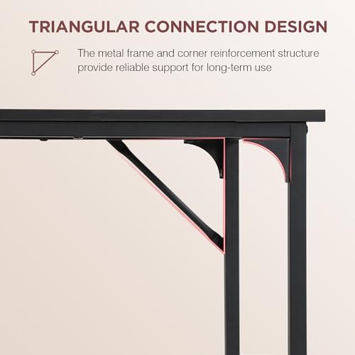 Image of PayLessHere | 39 Inch Computer Desk | Black | Sturdy Office Desk