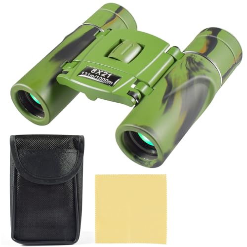 Binocolo per bambini Scalpellodel campo 8x21, custodia compresa, compatto e impermeabile, ideale per...