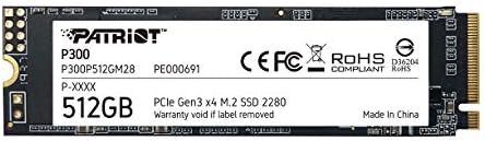 Patriot P300 M.2 PCIe Gen 3 x4 256GB Low-Power Consumption SSD,P300P256GM28