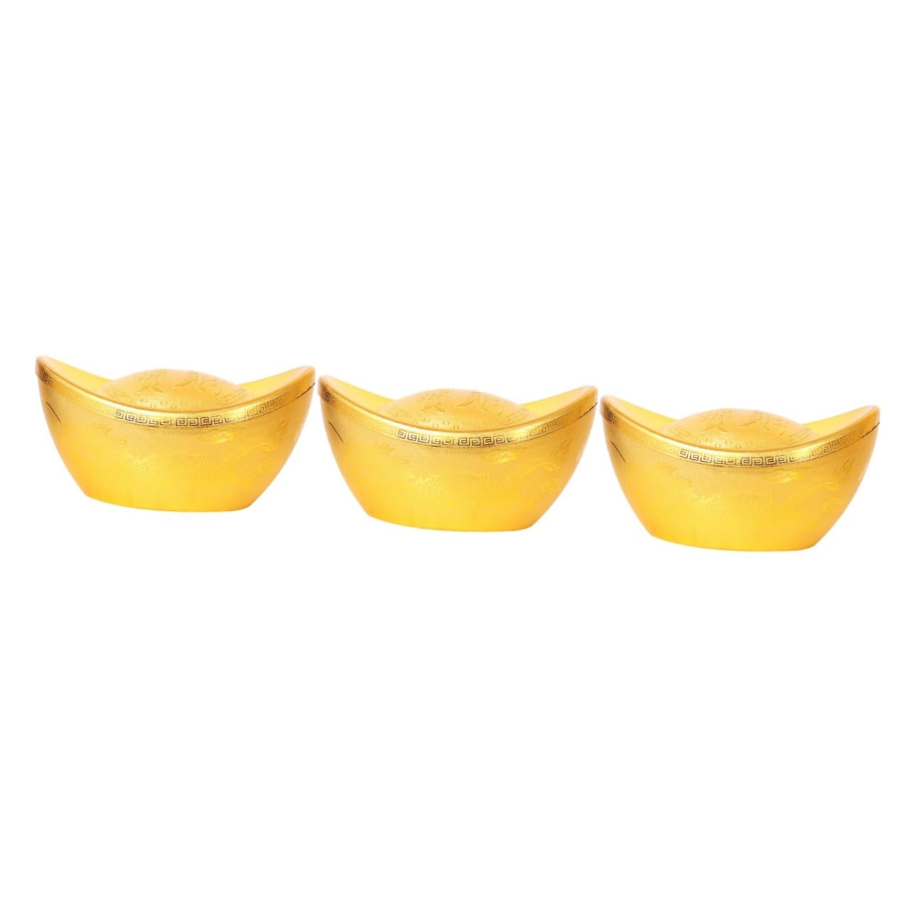 PRETYZOOM 3St kreative Dekoration mit Barrenbasis chinesische Dekoration Home Yuan bao schmuck chinesisch neujahr chinesische neujahrsdekoration tischdeko Tisch-Yuanbao-Mittelstück Plastik