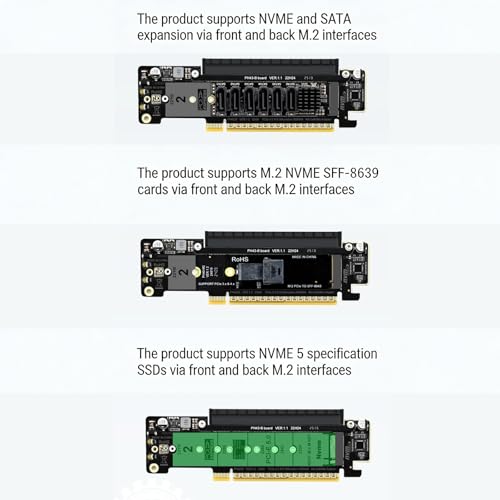 PCIE splitter NVMe PCIe 5.0 double face compatible différentes cartes mères - 2