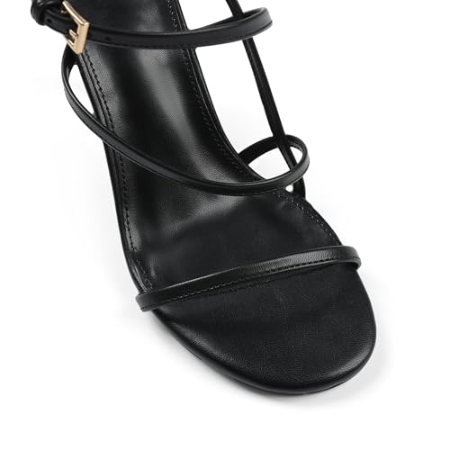 Strappy Heels for Womens Heeled Sandals Round Open Toe Slingback Stiletto Ankle Strap High Heels Dressy Comfortable Formal Shoes3