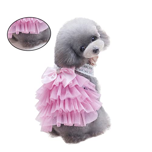 Toddmomy 3 Pecas Saia De Cachorro De Estimação Vestidos De Tutu De Laço Para Cachorro Vestido De Cam