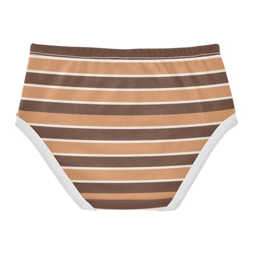 Yellow Brown Stripe Toddler Girls's Underwear 2T 23008672