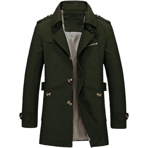 Veste trench mi-longue homme contre le vent du printemps et de l'hiver