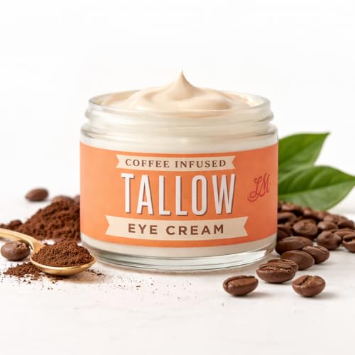 Lady May Coffee-Infused Tallow Eye Cream Brighten Firm & Revitalize Naturally