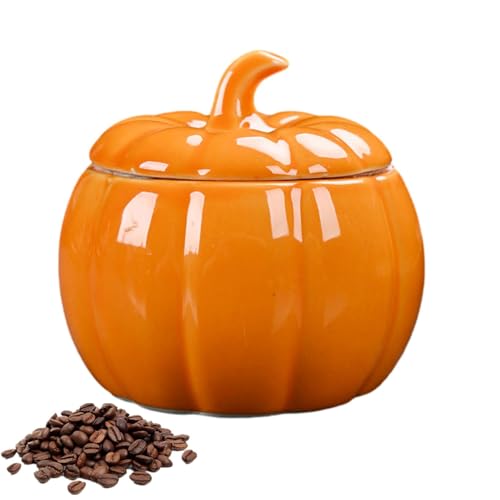 Genérico Tarro Calabaza Cerámico Pequeño | Tarro de Almacenamiento con Tapa en Forma de Calabaza - Decoración Otoño Hogar para Fiestas Cocina Salón Dormitorio