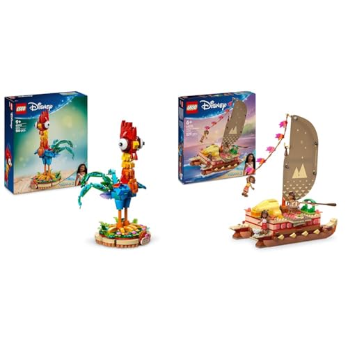 LEGO ǀ Disney Moana 2 Heihei Bauspielzeug + Moanas Abenteuer-Kanu-Set 43272 + 43270