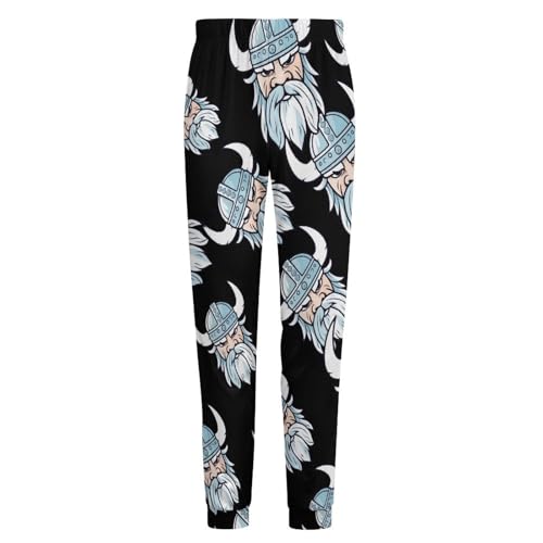Norse Mythology God Valhalla Viking Men's Pajamas Casual Sleep Pants Sweatpants Soft Sleepwear for Home4