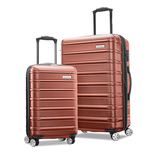 Image of Samsonite Omni 2 Hardside Expandable Luggage with Spinner Wheels, 2-Piece Set (19 /24), Brick Orange
