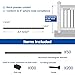 Muzata 50Pack 38'' Aluminum Deck Balusters Facemount Rectangular Railing Metal Spindles with Screws Stair Porch Staircase Deck Spindles for Wood and Composite Fencing WT35