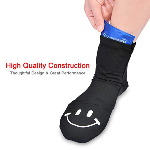 iGuerburn Cold Therapy Socks for Swollen Ankles Arch Heels Foot Pain Relief Suffer from Plantar Fasciitis Tendinitis Neuropathy (Large)