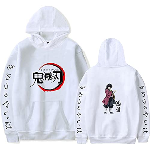 Yumenam Unisexe Demon Slayer Sweat à Capuche Kimetsu no Yaiba Tomioka Giyuu 3D Impression Manche Longue Manga Cosplay Hoodie Animation Japonaise Fans Sweat Sweatshirt Pullover Cover