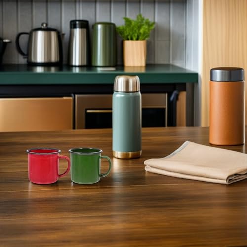 Tasses à café en émail vintage pour camping | Set de 4 pièces - 5