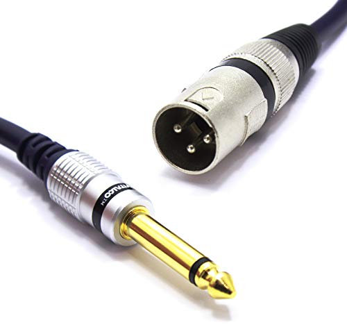 XLR Male auf 6,3mm Mono Klinke Kabel Vitalco 1.5m Mikrofonkabel 3 Polig auf 6,3 TS Klinkenstecker Adapter