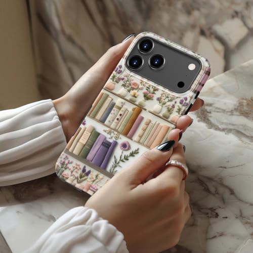 Coque iPhone 17 Pro mignonne motif bibliothèque au café - 2
