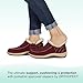 Orthofeet Women's Orthopedic Bordeaux Leather Lorin Hands-Free Slipper, Size 9 Wide