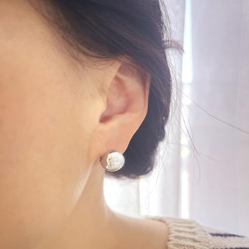 Hypoallergenic Minimalist 925 Sterling Silver Trendy Chunky Ball Huggie Hoop Earrings3