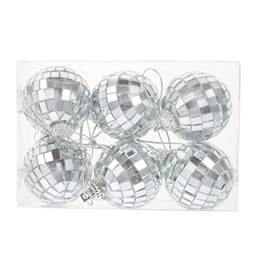 OSALADI - 6 unidades de discos espejados para decoración colgante en Navidad, bodas y eventos de baile, para hogar y escenario miniatura 1