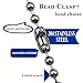 B-Type 304 Stainless Steel Beaded Chain Connectors (200-Pack) - #10-4.5mm Ball Chain Connectors for Handrails, Pool Fences, Balcony Railings - Rustproof Metal Clamps, No Tools Needed