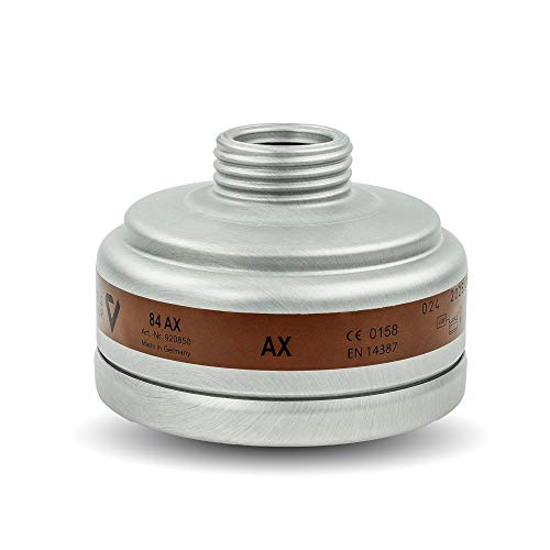 BartelsRieger K2 Gasfilter | Atemschutz-Schraubfilter gegen Ammoniak | Rd40 Gewindeanschluss