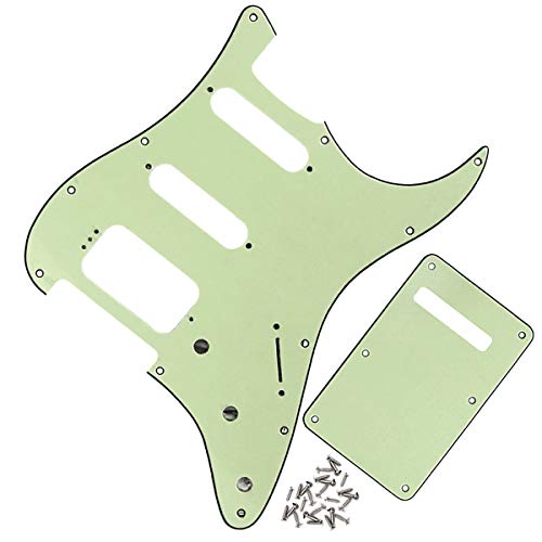 FLEOR 11 trous ronds d’angle HSS guitare Strat Pickguard et Backplate Set pour Etats-Unis/Stratocaster Mexique 4 vis de… - Les Beatles, Paul McCartney, John Lennon, RIngo Starr, George Harrison FLEOR 11 trous ronds d'angle HSS guitare Strat Pickguard et Backplate Set pour Etats-Unis/Stratocaster Mexique 4 vis de… – Image 4